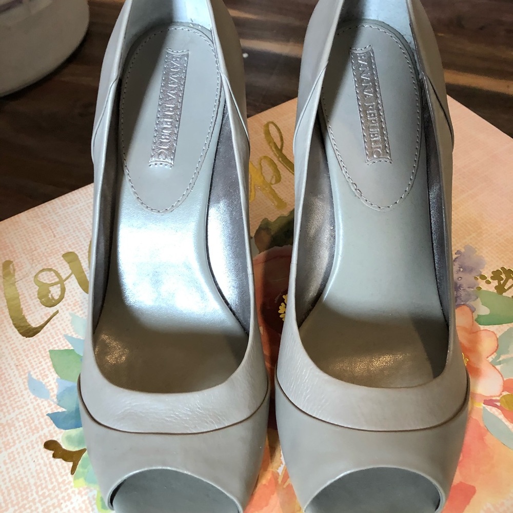 Banana republic peep toe wedge heels
